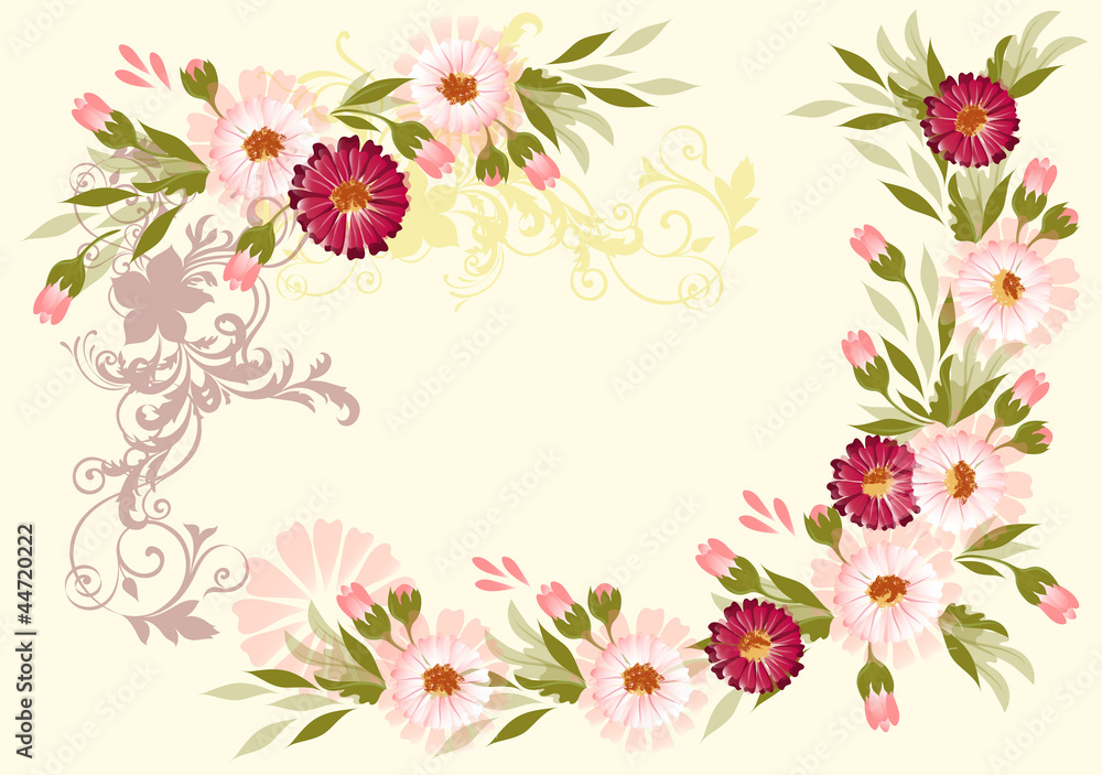 Design with flower elements