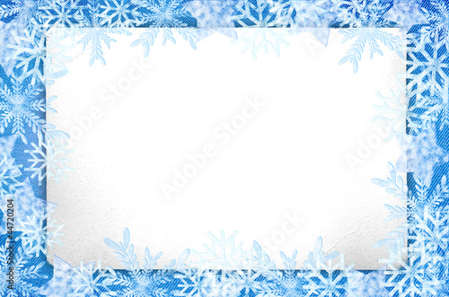 winter and paper background
