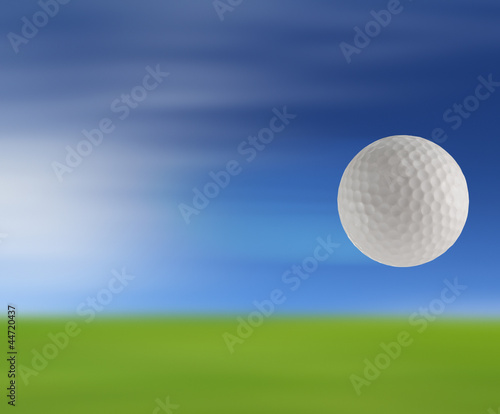 Golf ball on green