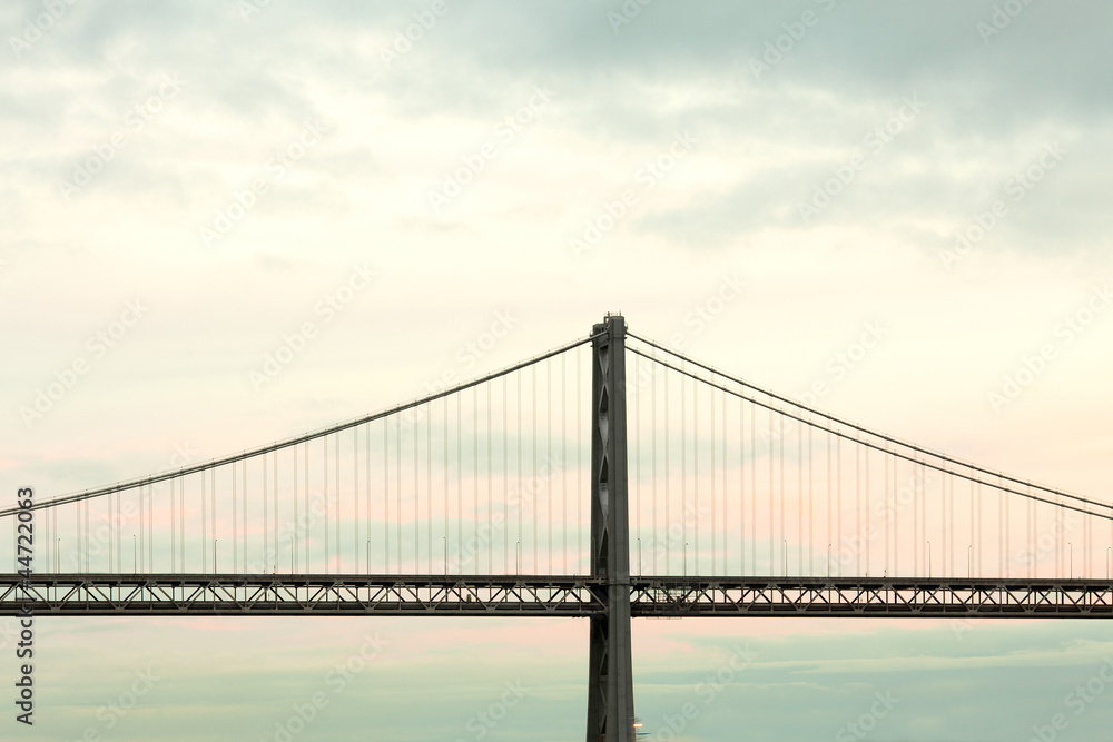 Bay Bridge at dusk, San Francisco, California, USA