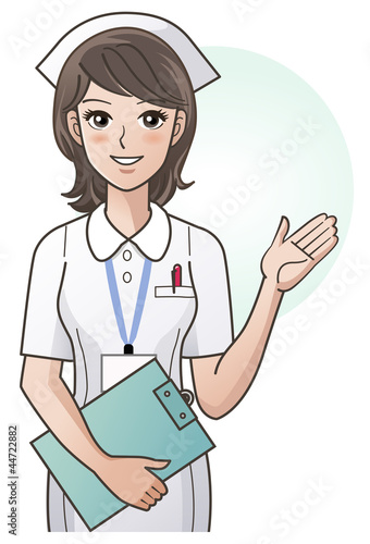 Young pretty nurse providing information, guidance