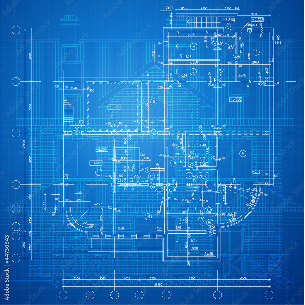 Urban Blueprint (vector). Architectural background Urban Blueprint (vector). Architectural background
