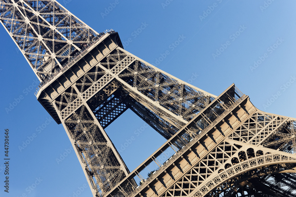 Eiffel Tower in blue sky
