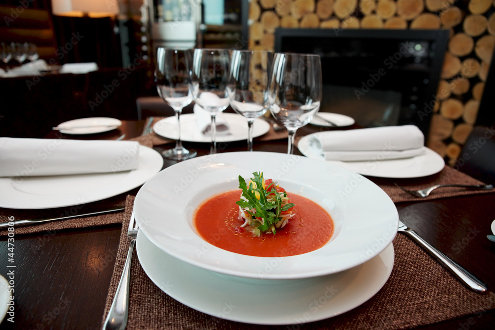 Fototapeta premium Soup on table