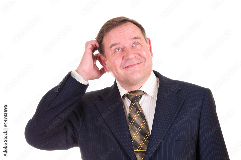 confused businessman with gesture confused businessman with gesture