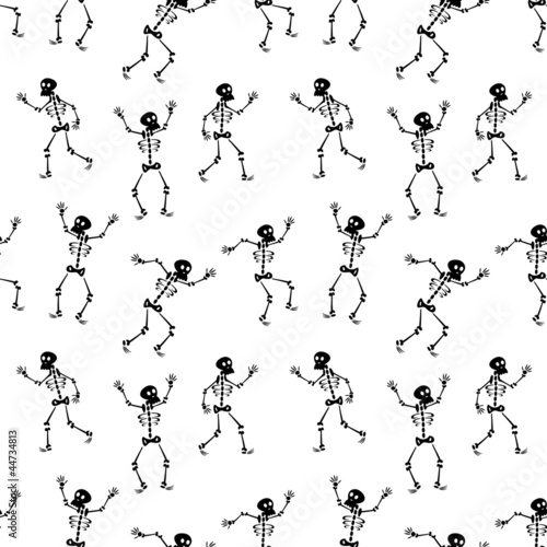 Skeletons Seamless Pattern