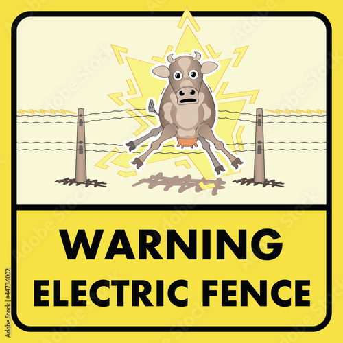 Electric fence sign