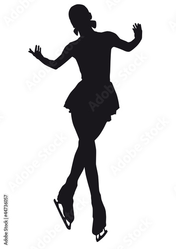 Figure skater silhouette on a white background © zdenka1967