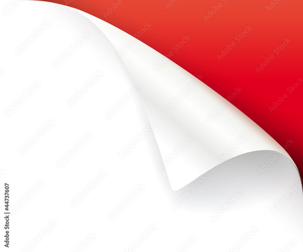 Ecke Papier roter Hintergrund Ecke Papier roter Hintergrund
