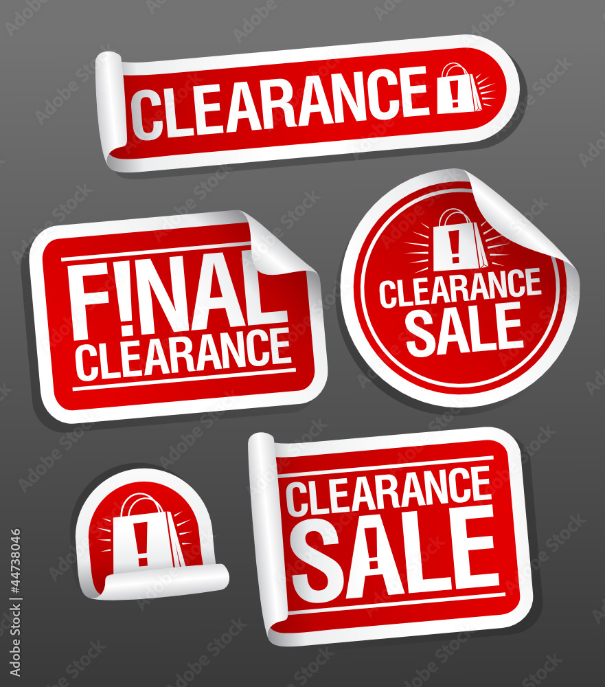 Final clearance sale stickers Stock Vector | Adobe Stock