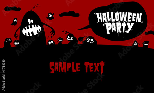Halloween background for party invitation, with place for text