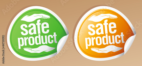 Safe product stickers set