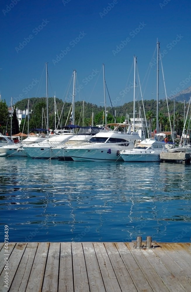 Fototapeta premium Vessels in harbor,TURKEY.