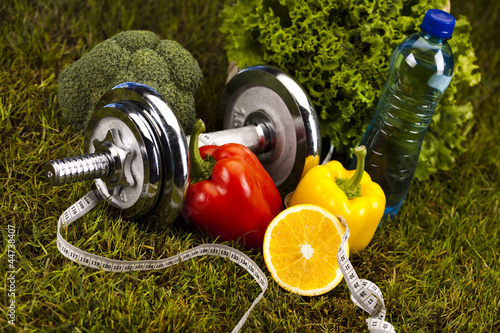  Fitness Food and green grass 