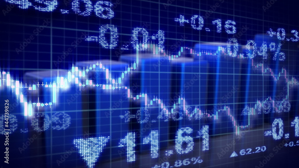 stock market blue loopable business background stock market blue loopable business background