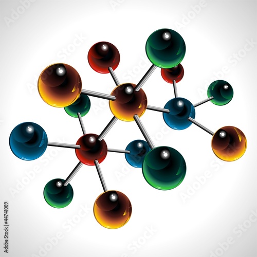 Atom-Molecule-Particle Colors-Atomi-Molecole Colori-Vector