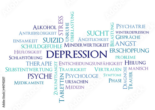 Depression blau