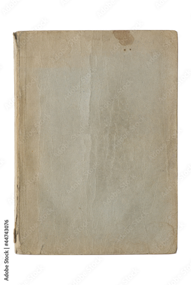 Obraz premium Old book cover isolated on white