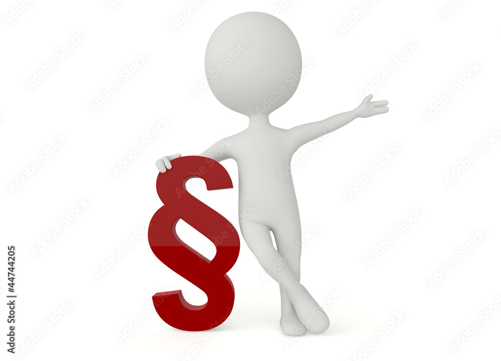 3d humanoid character with a paragraph sign 3d humanoid character with a paragraph sign