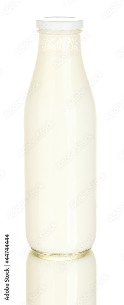 bottle of milk isolated on white background close-up bottle of milk isolated on white background close-up