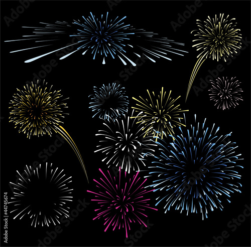fireworks set vector