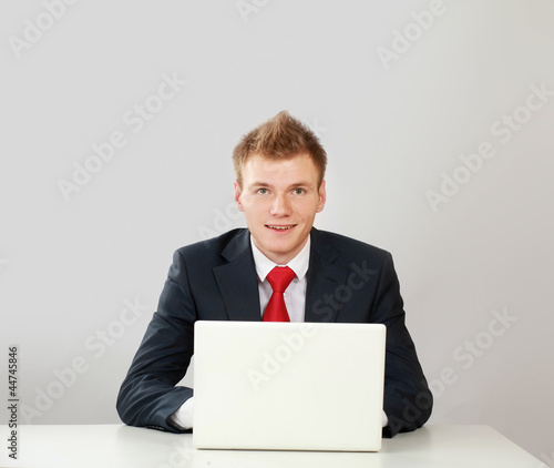 Young businessman at his workplace