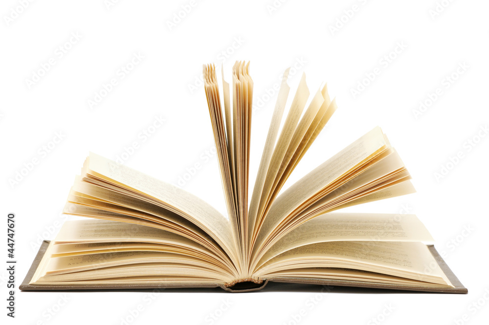 open book isolated on white background open book isolated on white background