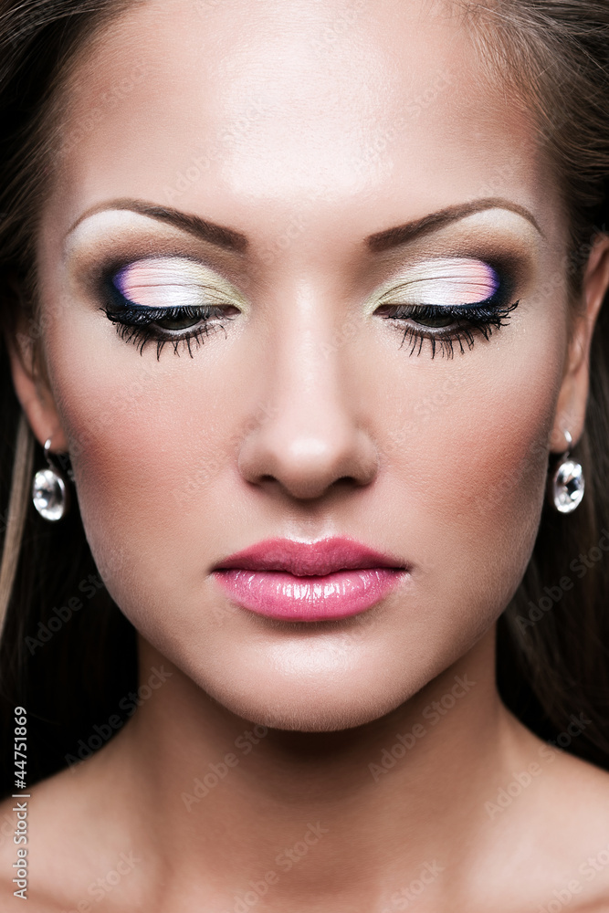 beautiful woman with glamour makeup , make-up beautiful woman with glamour makeup , make-up