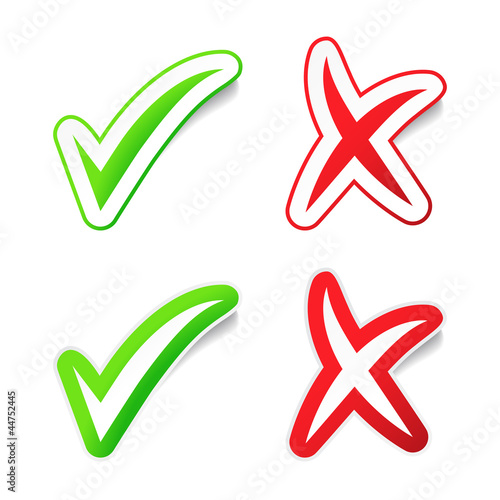 YES & NO Checmarks Stickers