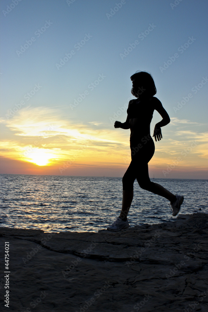 Sunset jogging