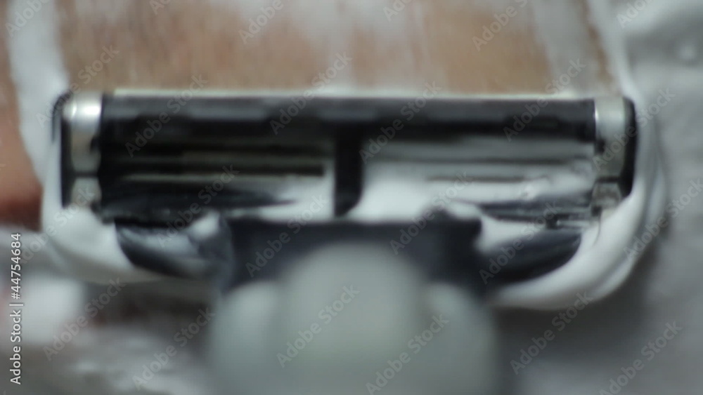 razor shaves POV close up razor shaves POV close up