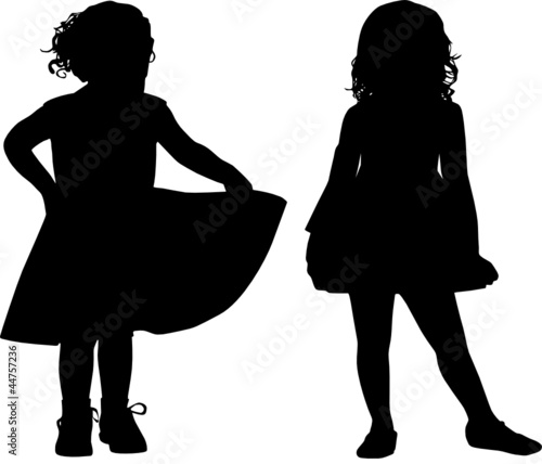 Silhouettes of kids