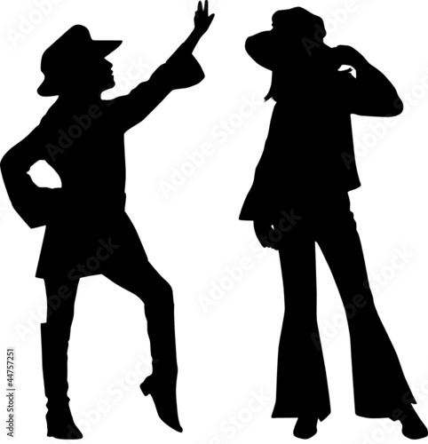 Silhouettes of teen