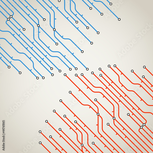Abstract background of metro lines with arrows