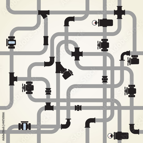 Seamless background of water pipeline