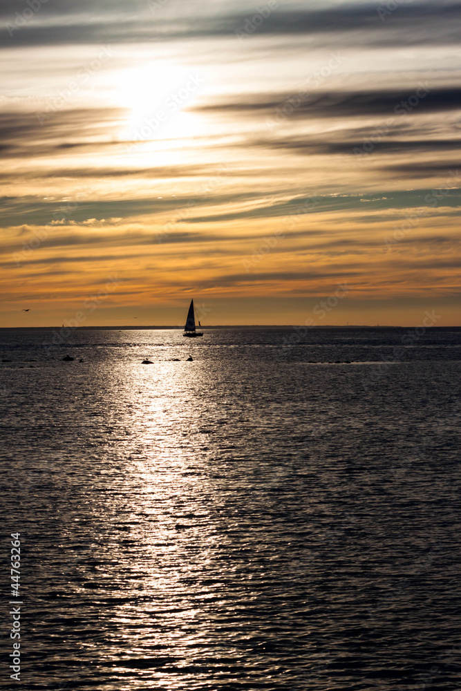 Sailing boats on a beautiful sunset Sailing boats on a beautiful sunset