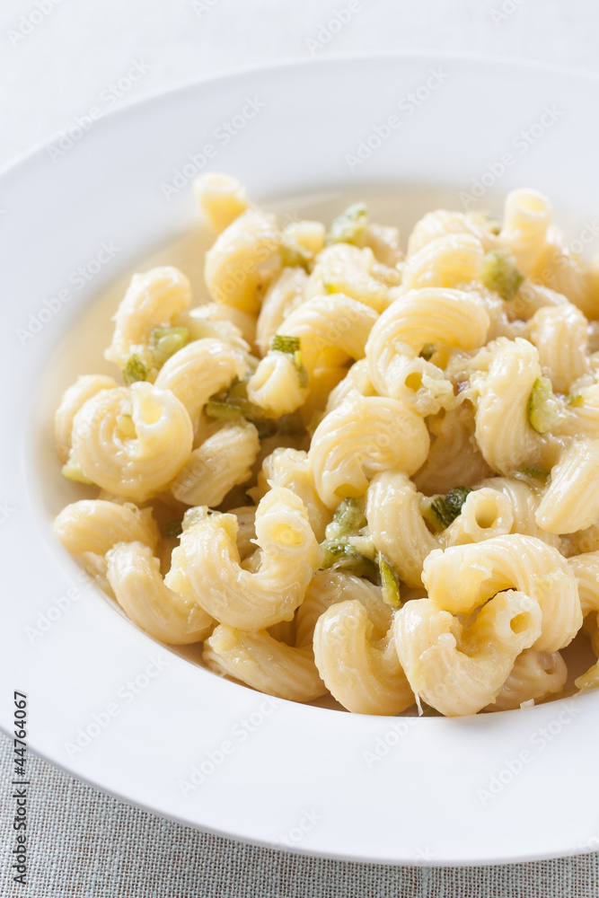macaroni dish with zucchini and parmesan macaroni dish with zucchini and parmesan