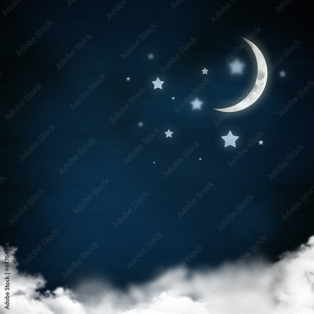 Fototapeta premium Christmas night background in vintage style for greeting card or