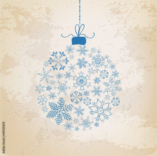 Christmas Ball made from Vintage Snowflakes - Christmas Vector
