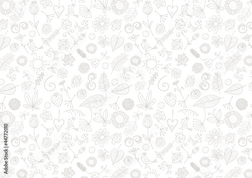 Floral ornament sketch, background for your design