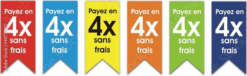 étiquettes payez en 4 fois sans frais