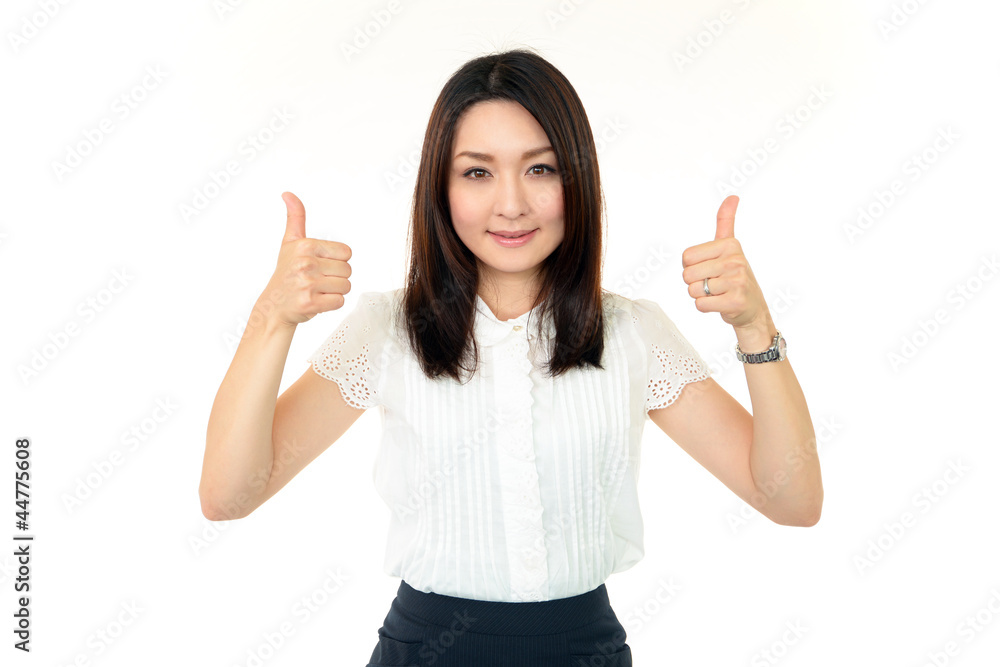 ガッツポーズのOL ガッツポーズのOL