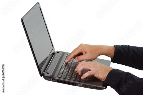 typing male hands