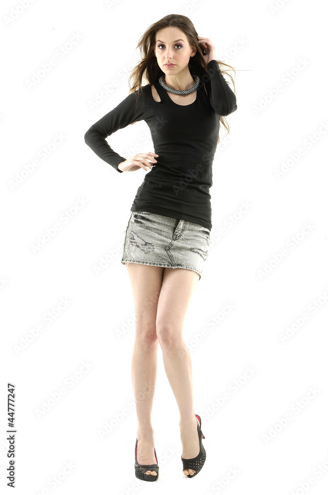 Full length portrait of sexy slim girl posing Full length portrait of sexy slim girl posing