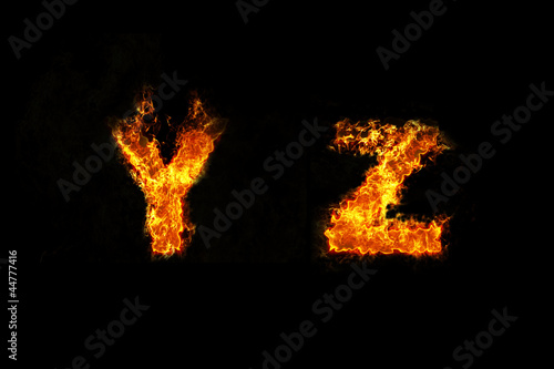 Fire on letter YZ