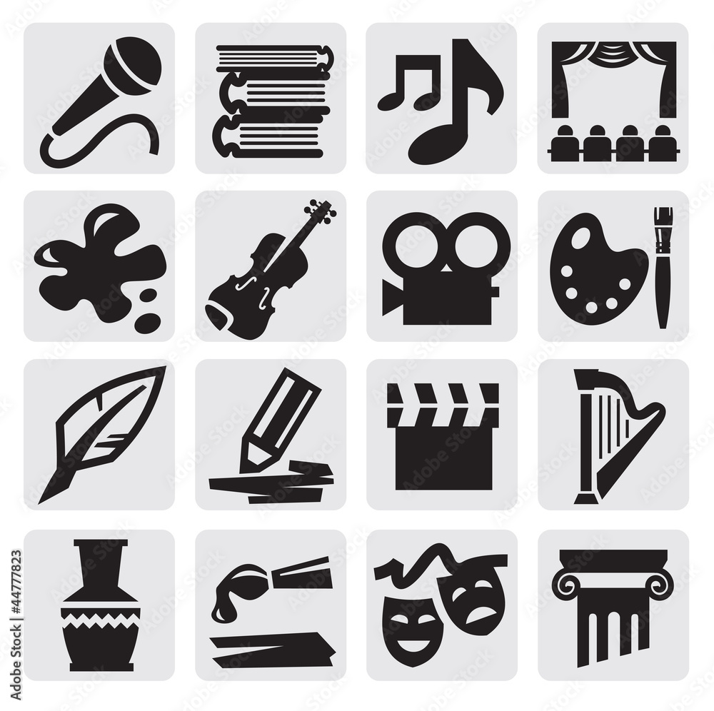 Fototapeta premium Arts icon set
