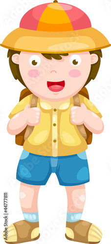 Kid vector illustration on a white background