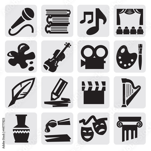Arts icon set