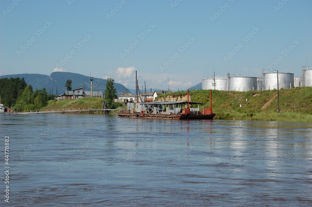 Fototapeta premium Речная баржа