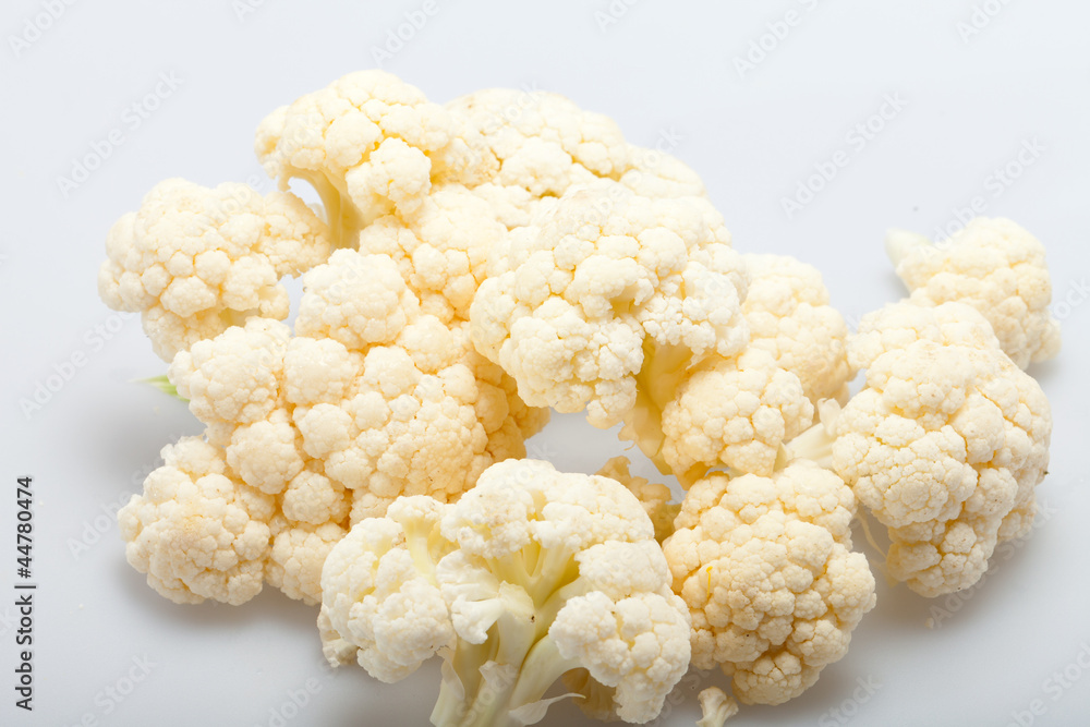 Fresh cauliflower isolated on white Fresh cauliflower isolated on white